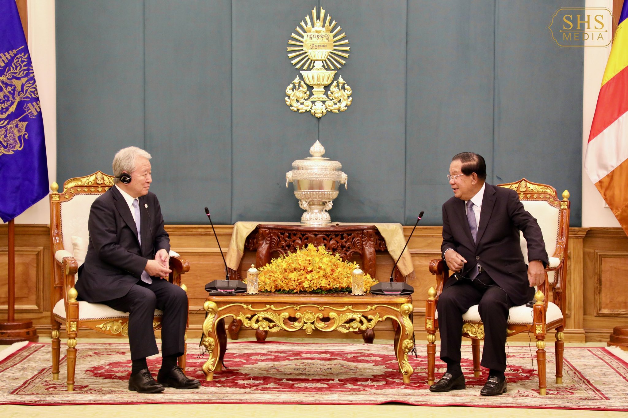 Samdech Hun Sen Grants Audience to H.E. TANAKA Akihiko, President of JICA