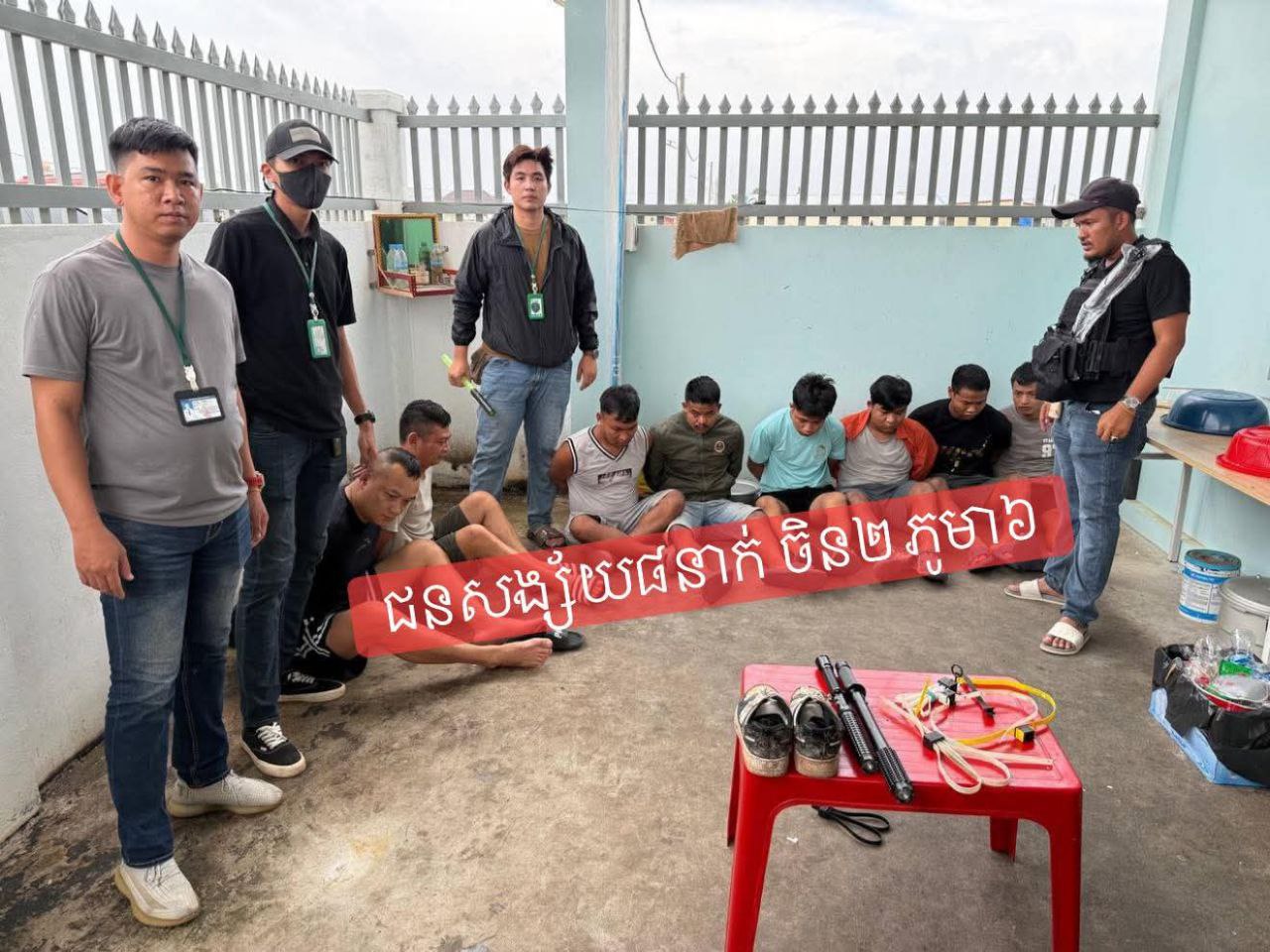 Police Smash Kidnapping and Extortion Ring in Bavet, 8 Arrested