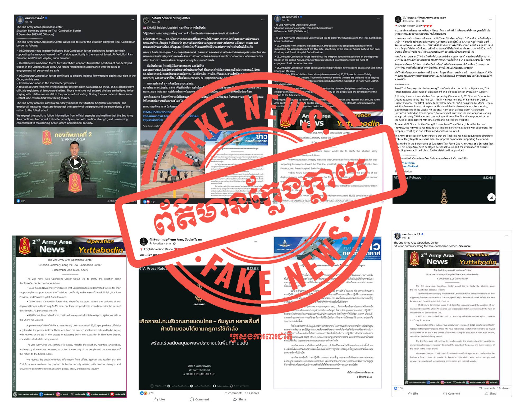 FALSE: Cambodia Fires First. TRUTH: Thai Military Launched 5 AM Attack, Says MND