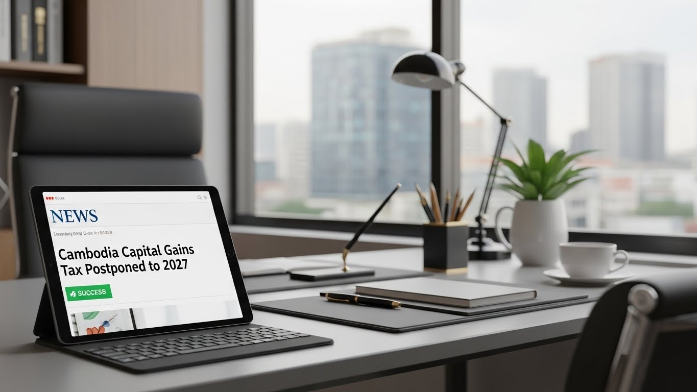 Cambodia Postpones 20% Capital Gains Tax to 2027—A Strategic Guide for Investors