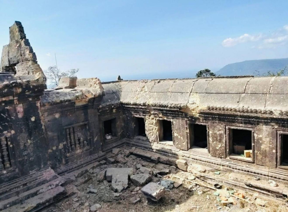 Cambodia submits a 2026 UNESCO report on the severe damage to Preah Vihear Temple. Military attacks destroyed U.S., Indian, and Chinese restoration projects.